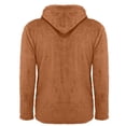 thumbnail image 4 of WTOBBY Men's Fall and Winter Solid Color Hooded Fleece Coat, Fleece Fashion Trend Menswear for Casual and Street Style, Soft and Warm for Daily Wear,Coffee M, 4 of 5