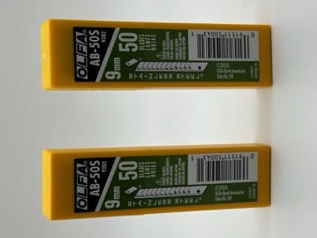 O L F A OLFA 9282 AB-50S 9mm Stainless Steel Snap-Off Blade, 50-Pack (2PACK)