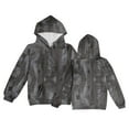 thumbnail image 4 of Grblisyd Girls Camo Hoodies Size 10-12 Casual Long Sleeve Oversized Trendy Maple Leaf Print Sweatshirt Tops Fashion 2025 Fall Sweaters Black 110, 4 of 5