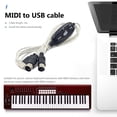 thumbnail image 3 of 2m MIDI Cable to USB IN-OUT Converter PC to Keyboard Music Adapter Cord, 3 of 9