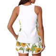 thumbnail image 6 of JULMCOMO Tankini Swimsuits for Women Sunflower Print Drawstring Crew Neck Sports Bathing Suit Summer Vacation 2 Piece Swimsuit Gold XL, 6 of 6