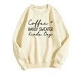 thumbnail image 2 of Coffee Baggy Sweater Kinda Day Sweatshirts for Women 2025 Long Sleeve Crewneck Coffee Season Sweatshirt Pullover Tops, 2 of 5
