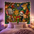 thumbnail image 2 of Festive Gathering Seven With Jungle Animals Magical Woodland, Spooky Gothic for Gothic Decor Fans, Dark Art Decor, Halloween Gift, Tapestry Wall Hanging for Bedroom and Dorm, 2 of 7
