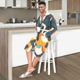 thumbnail image 4 of Dailycode Men Robe Lightweight Soft Bathrobes Kimono Nightgown Abstract Shapes Camouflage, 4 of 6