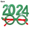 thumbnail image 3 of Hariumiu Party Prop Glasses 6pcs 2024 New Year Eyeglasses Comfortable Creative Graduation Number Sunglasses for Celebration Party Festive Christmas Glasses, 3 of 8