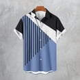 thumbnail image 1 of Qertyioot Men's Spring Short Sleeve Loose Round Neck Geometric Unlocated Printed Shirt Ultra Soft Bamboo, 1 of 4