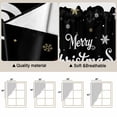 thumbnail image 5 of Gingerbread Black Swag Curtains for Kitchen/Bedroom/Living Room, Christmas Winter Snowflake Scalloped Curtains 63 Inch Long, Rod Pocket Window Swag Topper Curtains Valances 2 Panels Set 36"x63", 5 of 8