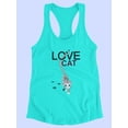 thumbnail image 3 of Love Cat  For Tshirt  Racerback Tank Women -Image by Shutterstock, Female x-Large, 3 of 4