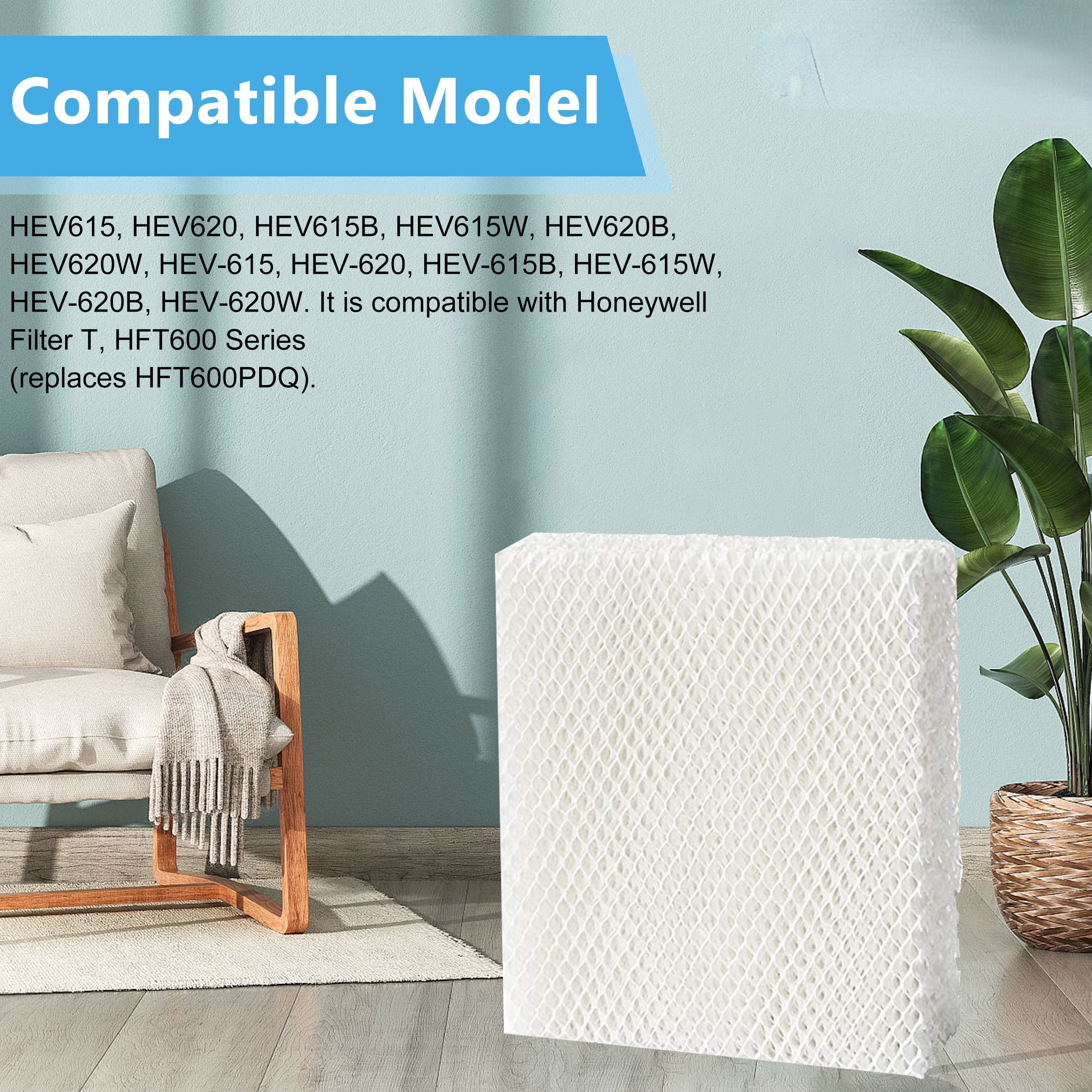 YNXGR  Humidifier Replacement Wicking Filter HFT600 for Honeywell Filter T HFT600 / HFT600PDQ HEV615