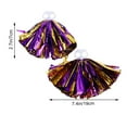 thumbnail image 2 of LOLIPPYY 2Pcs Cheerleading Poms Purple Gold 30cm for Cheerleading Kit Cheerleading Metallic Foil Cheer, 2 of 8