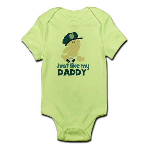 CafePress - Baby Cop Just Like My Daddy Police Infant Bodysuit - Baby Light Bodysuit