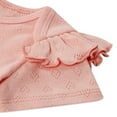 thumbnail image 3 of Huggies Baby Girls 3 Pack Organic Cotton Bodysuits, Sizes NB-9M, 3 of 4