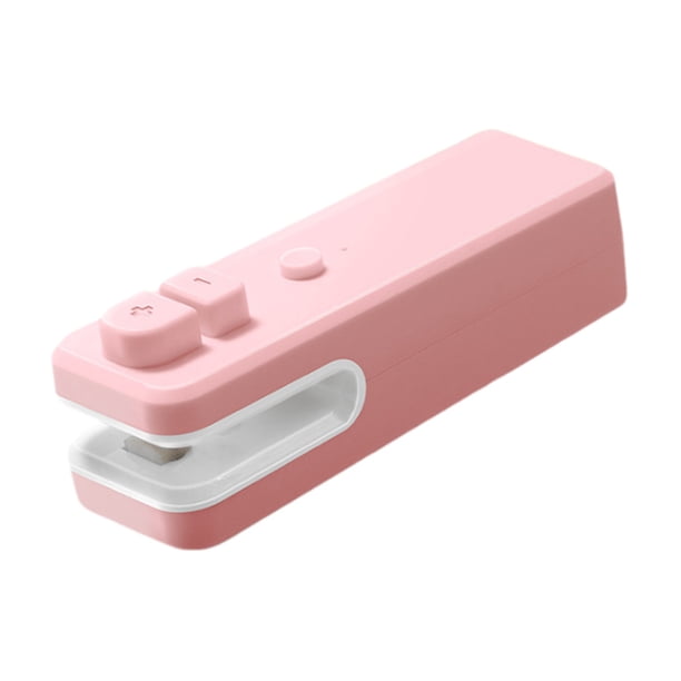 Sellador térmico 2 en 1 Ndcxsfigh con cortador resellador de bolsas recargable por USB rosa