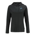thumbnail image 2 of Women's Cutter & Buck Black Detroit Lions Coastline Epic Comfort Eco Recycled Raglan Pullover Hoodie, 2 of 3