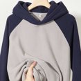 thumbnail image 5 of Wavsuf Mens Hooded Sweatshirts Pullover Navy Tops Size M, 5 of 8