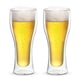 thumbnail image 5 of Set Botanero Giratorio de Bambú con 5 divisiones y 2 Vasos de Vidrio de Doble Pared para cerveza 400ml c/u, 5 of 7