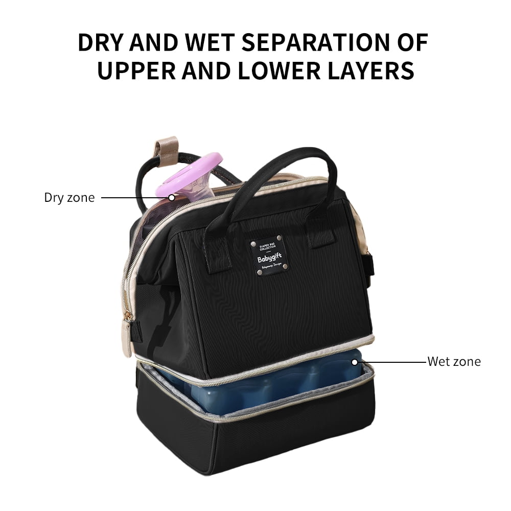 Breast Pump Backpack - Insulation Lunch Bag Diaper Bag Portable Mommy Bag with Double Layer for Women Women