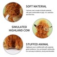 thumbnail image 3 of Hweilai "12"" Plush Highland Cow Large Plush Animal with Sound" As shown, 3 of 4
