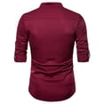 thumbnail image 4 of Hombres Casual Sólido de Moda Cuello Alto Manga Variable Jersey Longitud Camisa de Manga Larga Blusa Odeerbi ODB-6, 4 of 4