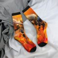 thumbnail image 5 of Disketp Honeybee On Vibrant Flower Unisex Crew Socks Lightweight Breathable Ventilation Ankle Socks, Mid-calf socks for Daily, 5 of 6