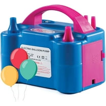 Prextex Portable Electric Balloon Pump | Electric Air Pump Dual Nozzle Balloon Inflator (Blue, 110V, 660W)
