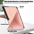 thumbnail image 4 of Allytech Galaxy Tab S8 Ultra Case 14.6-inch SM-X900 X906,Ultra Slim Flip Folding Stand Auto Sleep Wake Smart Cover Shockproof Durable PU Leather Case for Samsung Galaxy Tab S8 Ultra 14.6" - Rosegold, 4 of 9