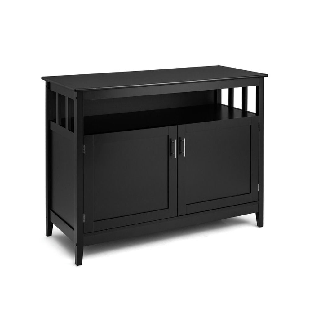 Finihen Kitchen Storage Cabinet, Buffet Sideboard, Modern Practical Wooden Kitchen Lockers with Large Storage Space, for Dining Room, Kitchen, Living Room, Black Finihen Kitchen Storage Cabinet, Buffet Sideboard, Modern Practical Wooden Kitchen Lockers with Large Storage Space, for Dining Room, Kitchen, Living Room, Black