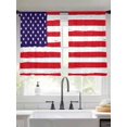 thumbnail image 2 of American Flag Sheer Curtains 54 Inch Length 2 Panels Set for Living Room/Bedroom, Retro Rustic Stars And Stripes US Flag Curtain Sheers Drapes Rod Pocket Curtains Window Treatment Set 52''x54''x2, 2 of 7