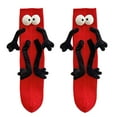 thumbnail image 2 of NIBOLOG 1 Pair Holding Hands Socks with 3D Doll Super Soft Sweat Absorption Breathable Funny Couple Magnetic Mid-tube Socks, 2 of 8