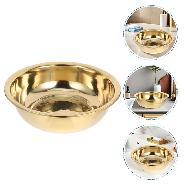PENIKOKO 2Ud Lavabo Redondo De Acero Inoxidable Para Verduras Y Cocina