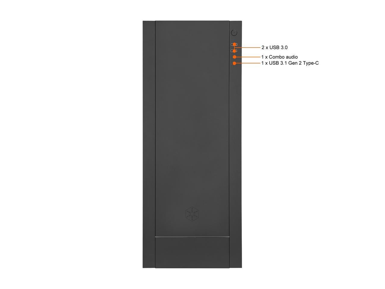 SilverStone ALTA F1 SST-ALF1B-G Black Aluminuml / Steel / Tempered Glass ATX Mid Tower Computer Case