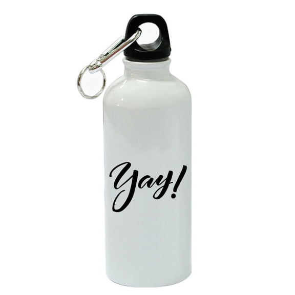 Yay! White Aluminum Sports 20 oz Water Bottle