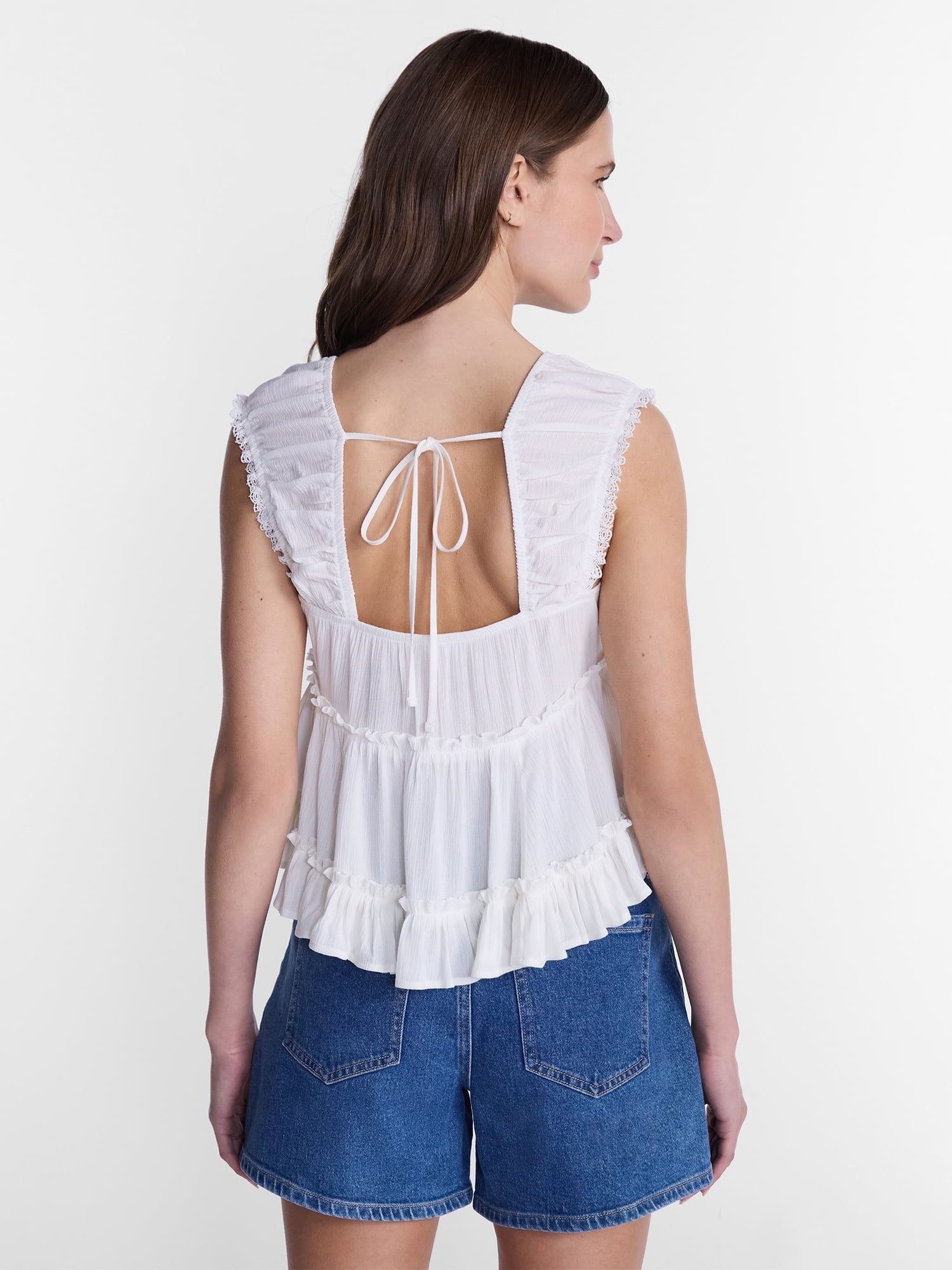 Madden NYC Women’s Lace Trim Top, Sizes XXS-XXL