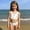White, variant on RTKFRFLM Girls Two Piece Swimsuit Strappy Bikini Floral Print Tankini, Summer Swimwear for Youth Students