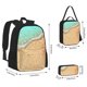 thumbnail image 2 of Fotbe Beach Footprint Set Escolar 3 en 1 para Niños - Mochila Duradera con Lonchera Aislante y Estuche para Lápices - Mochila Escolar para Niños y Niñas, 2 of 7