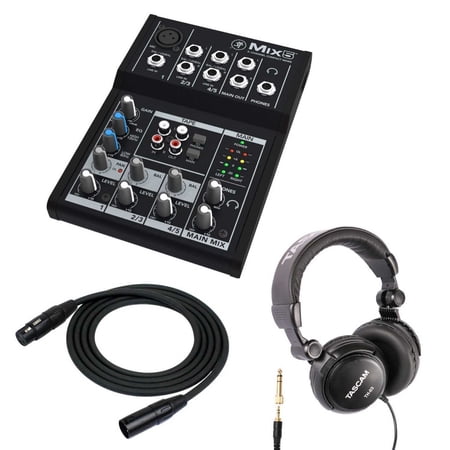 UPC: 0657379058943 | Mackie Mix5 5-channel Compact Mixer with Full Size Headphones and XLR Cable