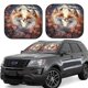 thumbnail image 1 of Balery Romantic Flower Fox Parasol para parabrisas de coche de 2 piezas | Parasol plegable para parabrisas delantero de coche para la mayoría de sedanes-Large, 1 of 6