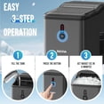 thumbnail image 3 of INOVIVA Countertop Portable Nugget Ice Maker, 6 Mins Quick Ice Making, FLASHCHILL™ Tech, 26.5 LBS Per Day, Self-Cleaning Function for Home Office Party Use, 3 of 9