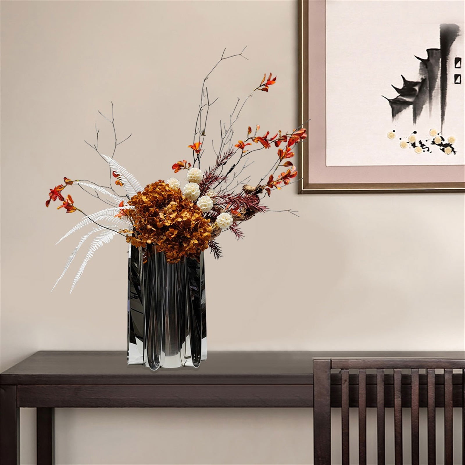 Simple Light Luxury Metal Florist Dried Flowers Simulation Flower Arrangement Hotel Table Centerpieces Ornaments Ornaments