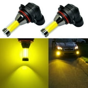 Alla Lighting 2800lm 9145 9140 H10 LED Fog Lights Bulb Xtreme Super Bright COB-35 LED Replacement for Cars, Trucks, 3000K Amber Yellow (Set of 2)