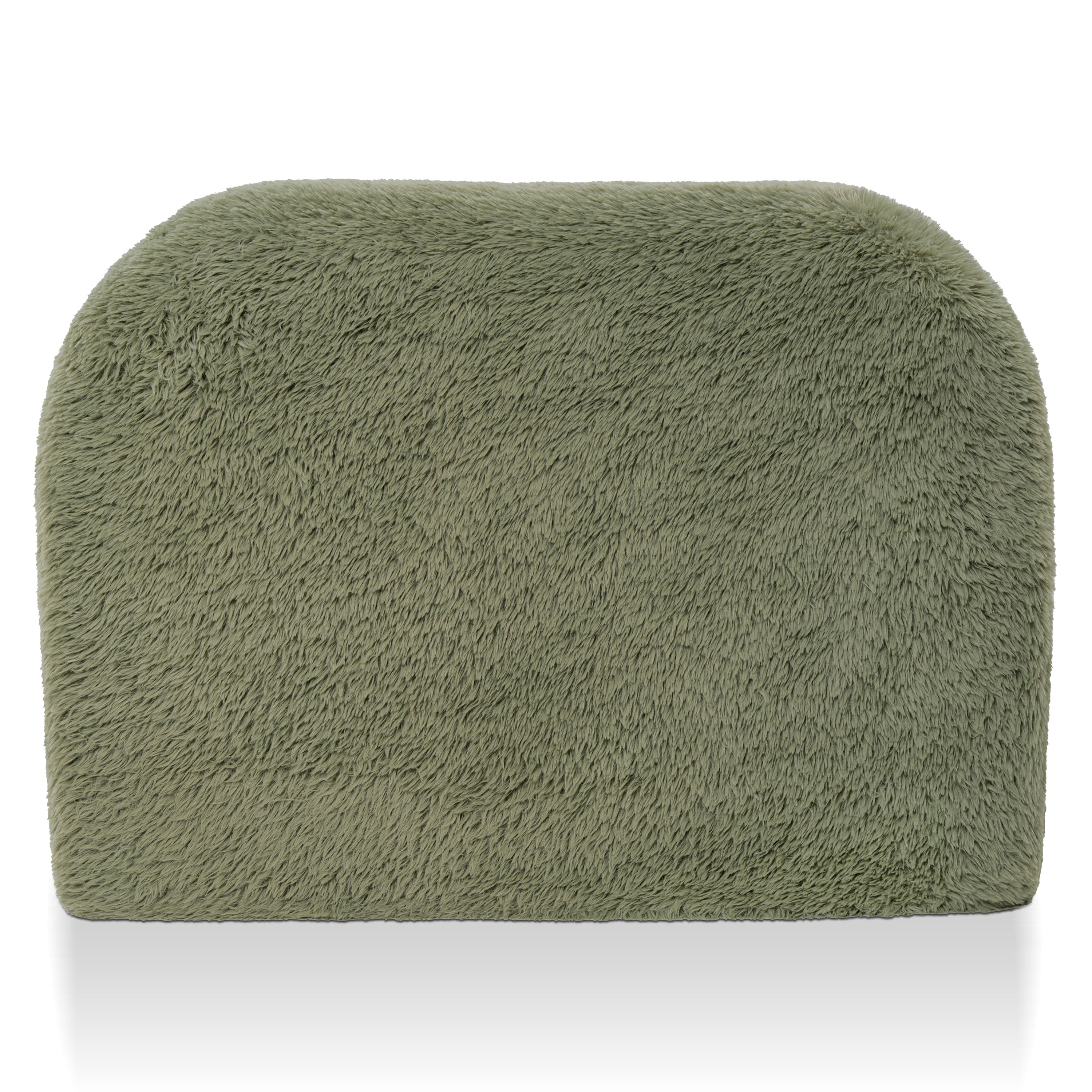 Furniture of America Pommy Modern Faux Fur Compressed Arm Chair, Sage Green