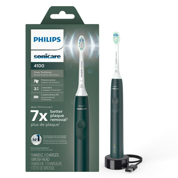 Philips Sonicare 4100 brosse à dents électrique rechargeable, vert forêt HX3681/28