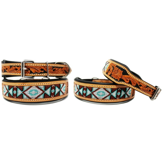 XSmall 9''- 13'' Dog Puppy Collar Cow Leather Adjustable Padded Canine 6081