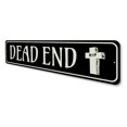 thumbnail image 4 of Dead End Novelty Sign, Metal Wall Decor - 4x18 inches, 4 of 4