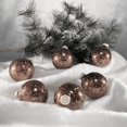 thumbnail image 4 of Glass Christmas Tree Ornaments - 67mm / 2.63" [6 Pieces] Designer Balls from Christmas By Krebs Seamless Hanging Holiday Decor (Metallic Gold Spangle), 4 of 5