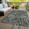 thumbnail image 6 of Addison Rugs Chantille Indoor/Outdoor Transitional Swirls Black Washable Rectangle Rug, 3' x 5', 6 of 6