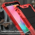 thumbnail image 4 of Dteck Case for Samsung Galaxy Tab A 8-inch SM-T290 T295 (2019 Released),3-Layers Multi-functional Case Shockproof Rubber Case Hybrid Hard Kickstand Protective Cover without Screen Protector,Red, 4 of 6