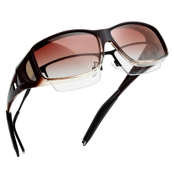 Joopin Sunglasses Fit Over Glasses, Polarized 100% UV Protection Wrap-around Sunglasses for Men & Women Driving