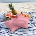 thumbnail image 5 of 2 Pack Outdoor Waterproof Throw Pillow Covers,Minimalist Solid Pure Pink Decorative Square Pillow Case Patio Pillowcases for Chair Couch Sofa 16x16in, 5 of 9