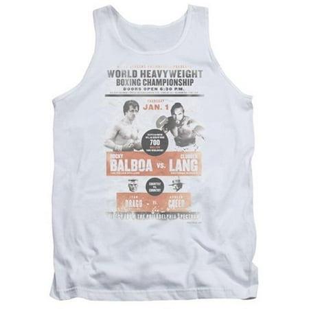 Rocky-Vs Clubber Poster Adult Tank Top, White - Small
